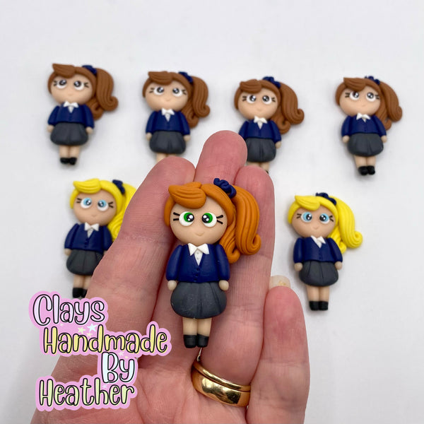 Navy Blue Schoolgirl Red Hair (MADE TO ORDER)