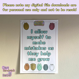 Thumb Buddy Positive Affirmation Posters Digital PDF File To Print At Home