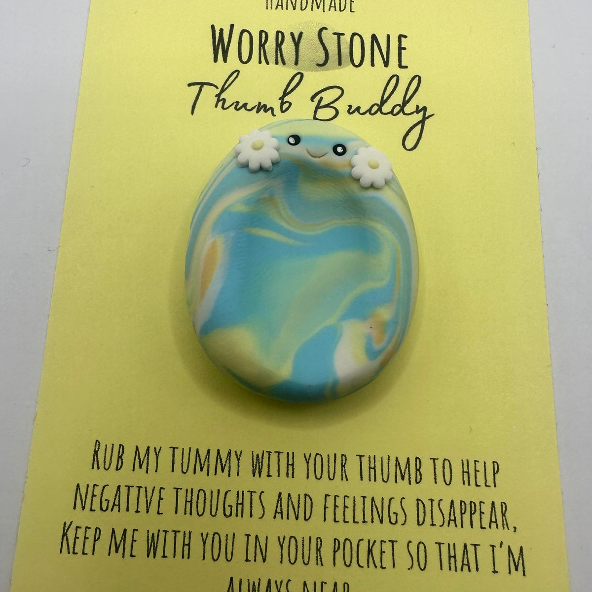 Daisy Chain Worry Stone Thumb Buddy – Clays Handmade By Heather