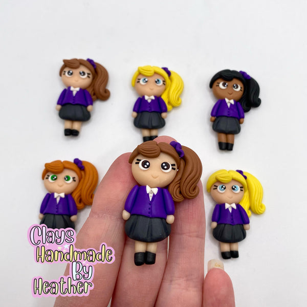 Purple Schoolgirl Brunette Hair (MADE TO ORDER)