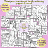 Thumb Buddy 40 Page Colouring Book Digital PDF File To Print At Home