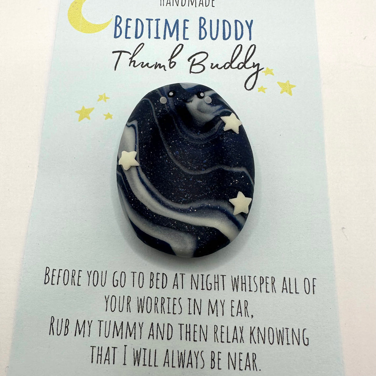 Bedtime Buddy Glow In The Dark Worry Stone Thumb Buddy – Clays Handmade ...