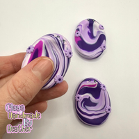 Purple Flower Worry Stone Thumb Buddy