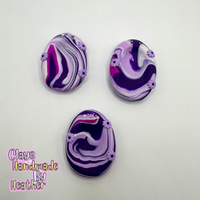Purple Flower Worry Stone Thumb Buddy