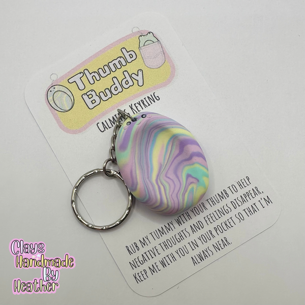 Pastel Thumb Buddy Calming Keyring
