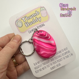 Positive Pinks Thumb Buddy Calming Keyring