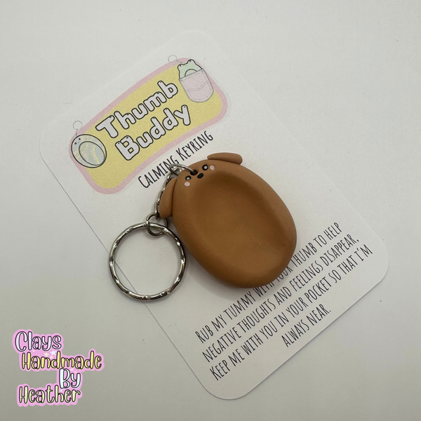Relaxing Retriever Thumb Buddy Calming Keyring