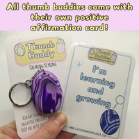 Positive Purples Thumb Buddy Calming Keyring