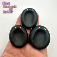 Precious Gems Collection Black Obsidian Worry Stone Thumb Buddy