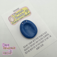 Precious Gems Collection Blue Agate Worry Stone Thumb Buddy