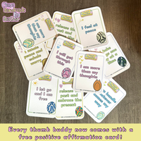 Purple and Green Glitter Worry Stone Thumb Buddy