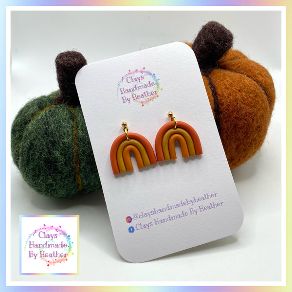Autumn Spice Rainbow Earrings